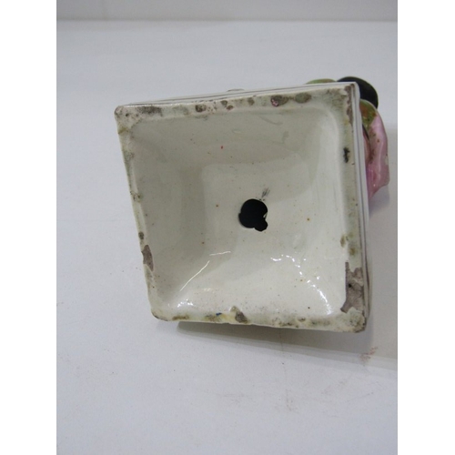 438 - STAFFORDSHIRE CREAMWARE FIGURES, collection of 4 square base figures, including 