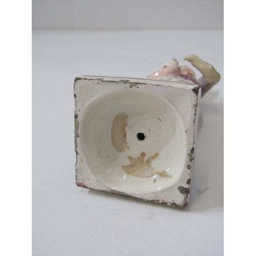 438 - STAFFORDSHIRE CREAMWARE FIGURES, collection of 4 square base figures, including 