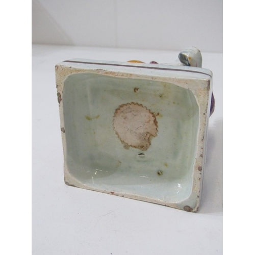 438 - STAFFORDSHIRE CREAMWARE FIGURES, collection of 4 square base figures, including 