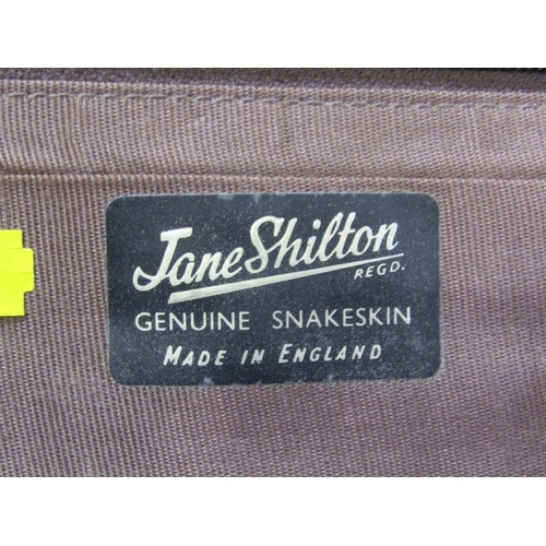 443 - LADY'S BAGS, 2 lady's clutch bags/handbag, 1 genuine snakeskin by Jane Shilton