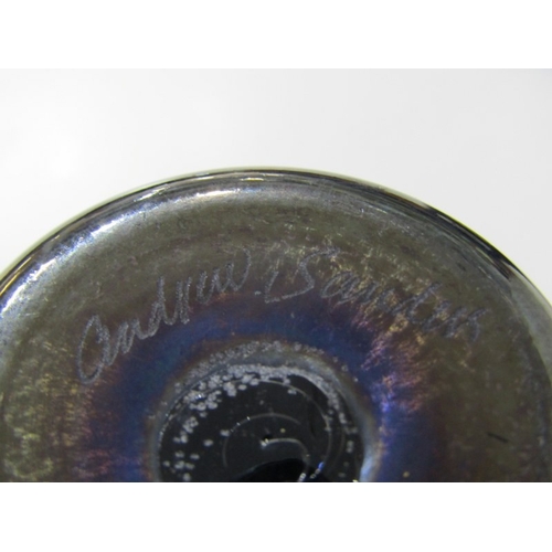 446 - ART GLASSWARE, 2 blue veined art glass vases, Jack in the pulpit vase & various other art glass (11 ... 