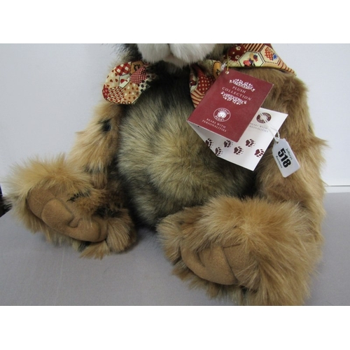 518 - CHARLIE BEARS, Evelyn CB202035 plush bear, with neckerchief, 21