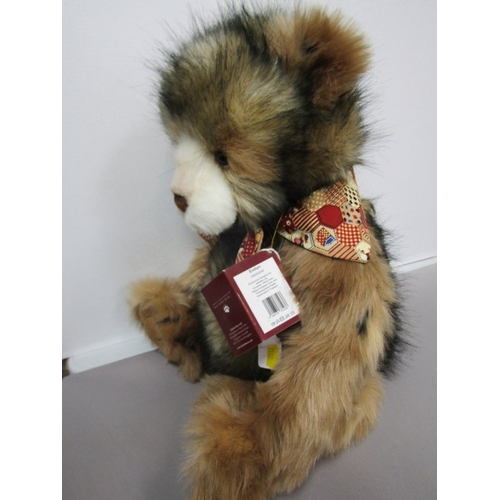 518 - CHARLIE BEARS, Evelyn CB202035 plush bear, with neckerchief, 21