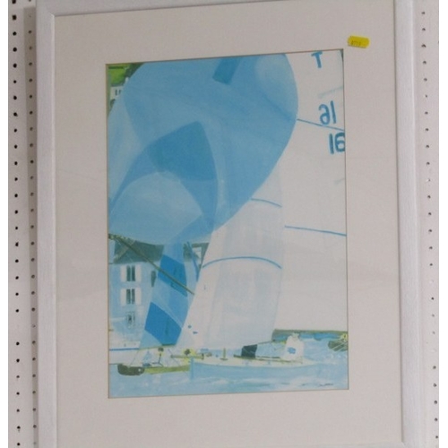 543 - WITHDRAWN WITHDRAWN
RACING YACHTS, pair of signed, framed prints of racing yachts, by Jan Stokes