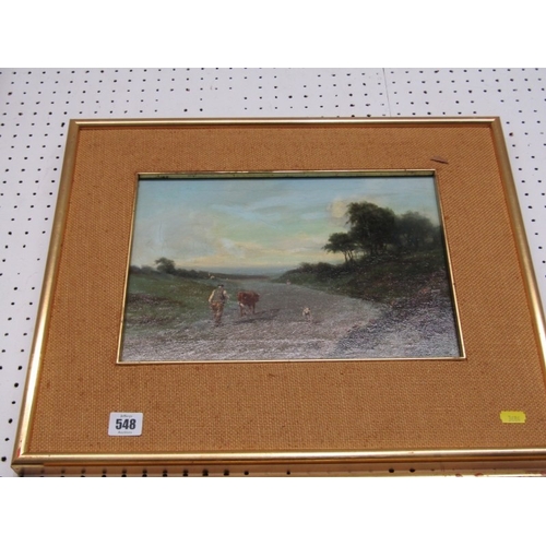 548 - HUGH SCOTT, 19th Century oil on board 