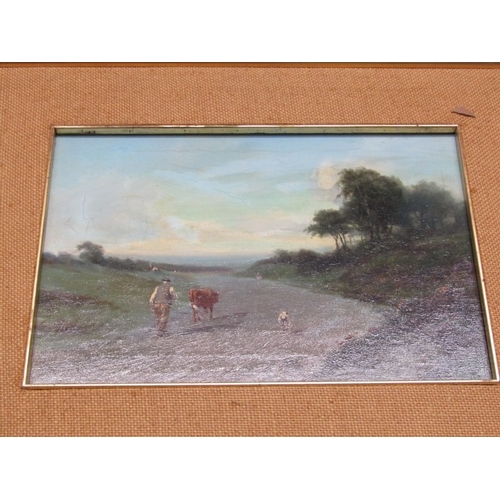 548 - HUGH SCOTT, 19th Century oil on board 