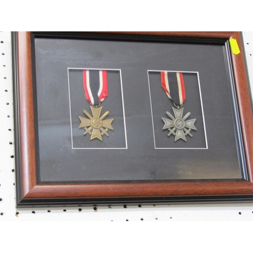 550 - FRAMED MEDALS, 3 framed sets of reproduction medals
