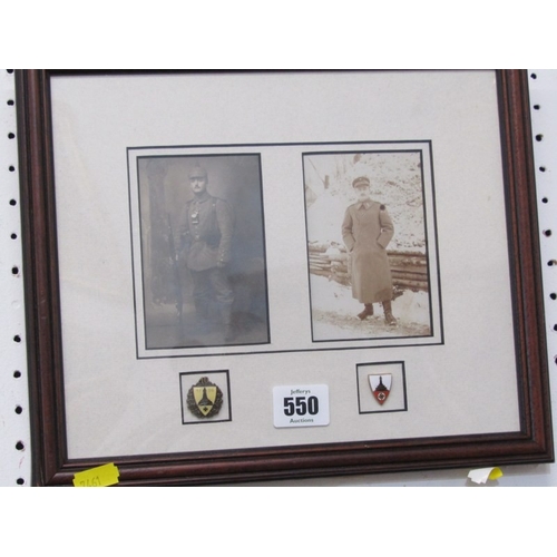 550 - FRAMED MEDALS, 3 framed sets of reproduction medals