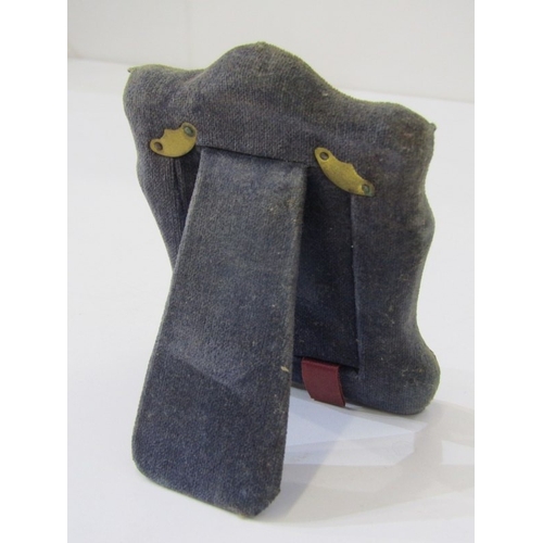 560 - PHOTO FRAMES, a small photo frame with silver mount, together with a brass framed example and an Art... 