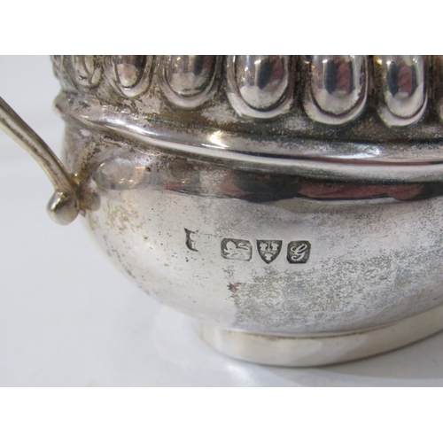 561 - SILVER TEA SET, 3 piece silver tea set; tea pot, sugar bowl and cream jug, Chester HM, 594 grams (in... 