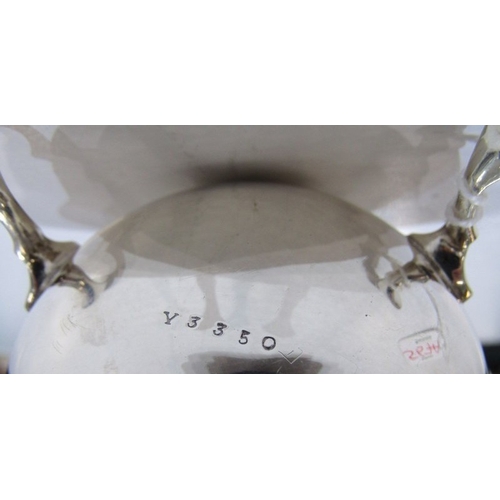 567A - SILVER COMPORT with pierced decoration, Birmingham HM, also a silver sugar bowl on 3 hoof feet, make... 