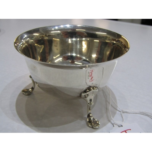 567A - SILVER COMPORT with pierced decoration, Birmingham HM, also a silver sugar bowl on 3 hoof feet, make... 