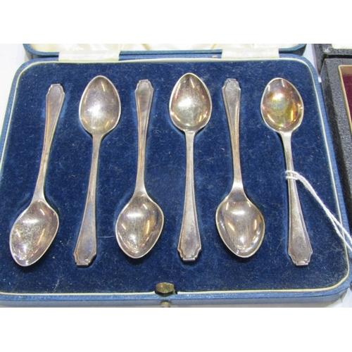 568A - SILVER CUTLERY, boxed pair of silver anointing spoons with Sheffield HM, in retail box for Langford ... 