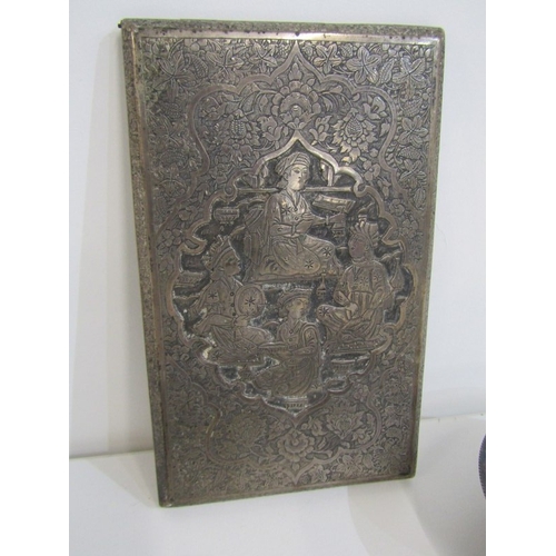 570 - A PAIR OF SILVER HM NAPKIN RINGS, together with other silver marked bowls and pot, plus a Siam decor... 