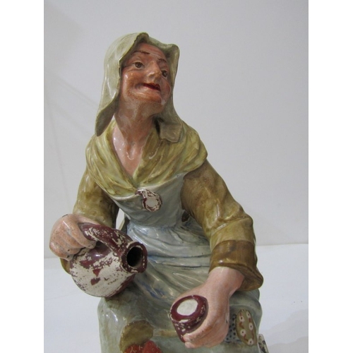 6 - VICTORIAN STAFFORDSHIRE, pair of early square base figures 