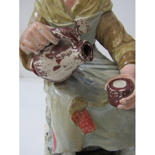 6 - VICTORIAN STAFFORDSHIRE, pair of early square base figures 