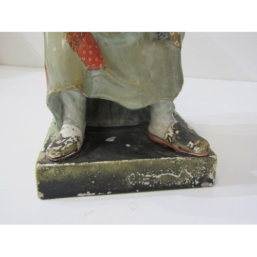 6 - VICTORIAN STAFFORDSHIRE, pair of early square base figures 