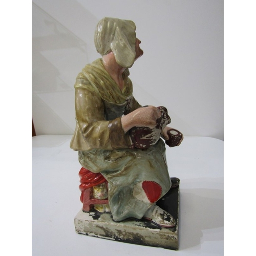 6 - VICTORIAN STAFFORDSHIRE, pair of early square base figures 