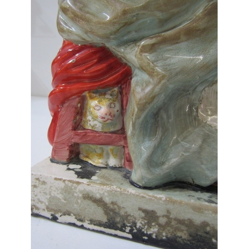 6 - VICTORIAN STAFFORDSHIRE, pair of early square base figures 