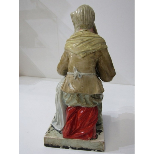 6 - VICTORIAN STAFFORDSHIRE, pair of early square base figures 