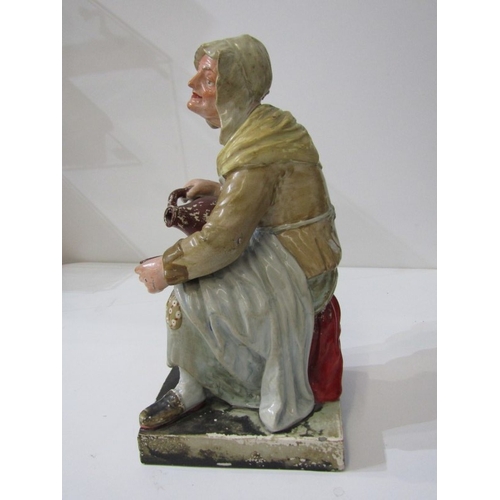 6 - VICTORIAN STAFFORDSHIRE, pair of early square base figures 