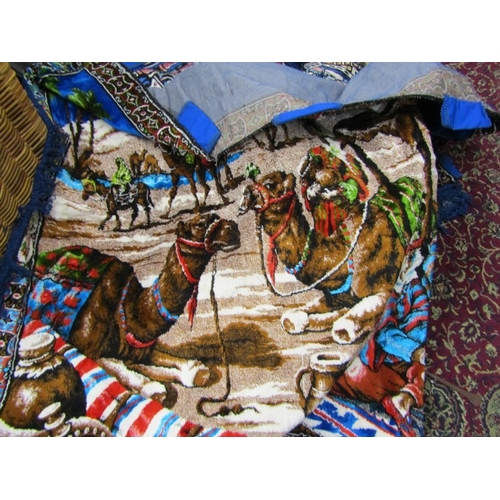 607 - RUGS, 8 various small rugs, Arab influence