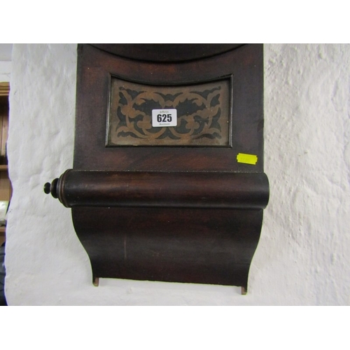 625 - 19th CENTURY DROP DIAL CLOCK in a stained beech case