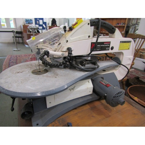 630 - SCROLL SAW, a bench scroll saw by Axminster, 72cm length