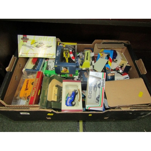 228 - DIECAST VEHICLES, large box of approximately 40 diecast models, mainly boxed, including Matchbox and... 