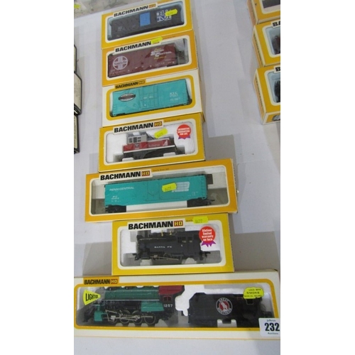 232 - BACHMANN HO SERIES, 7 boxed models from series; 2-8-0 consolidation with smoke Great Northern no 065... 