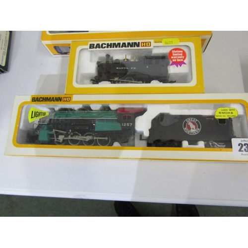 232 - BACHMANN HO SERIES, 7 boxed models from series; 2-8-0 consolidation with smoke Great Northern no 065... 