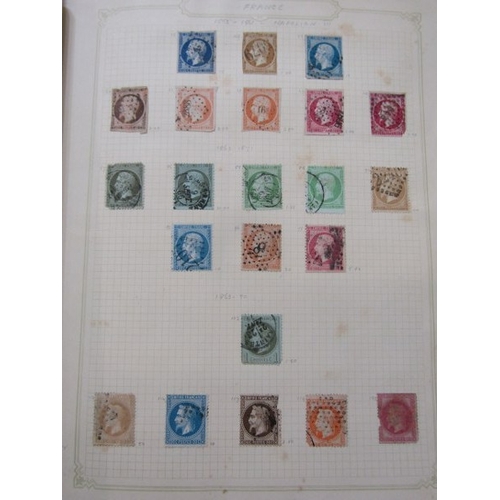 513 - STAMP ALBUM, strong selection of French stamps from 1850s, also Bavaria from mid 19th Century, also ... 