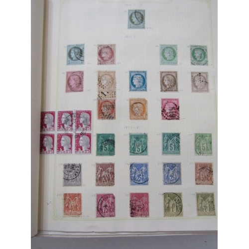 513 - STAMP ALBUM, strong selection of French stamps from 1850s, also Bavaria from mid 19th Century, also ... 
