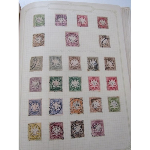 513 - STAMP ALBUM, strong selection of French stamps from 1850s, also Bavaria from mid 19th Century, also ... 