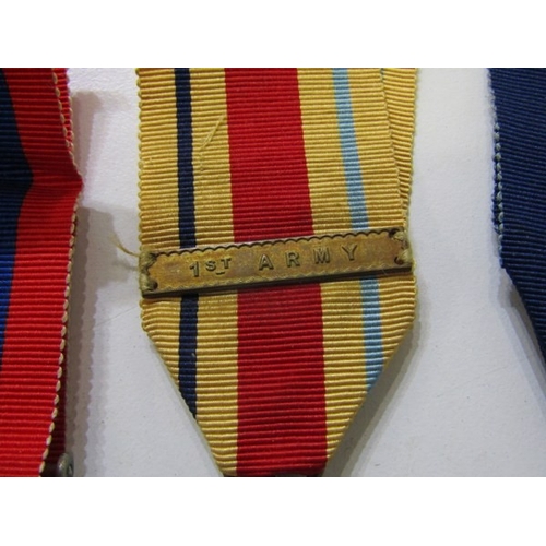 516 - WWII MEDAL GROUP, WWII group of 4 medals, War medal, Italy Star, 39/45 Star and Africa Star, with Fi... 