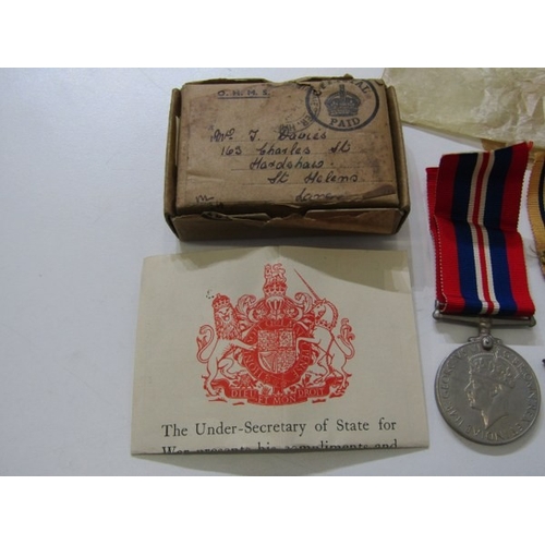 516 - WWII MEDAL GROUP, WWII group of 4 medals, War medal, Italy Star, 39/45 Star and Africa Star, with Fi... 