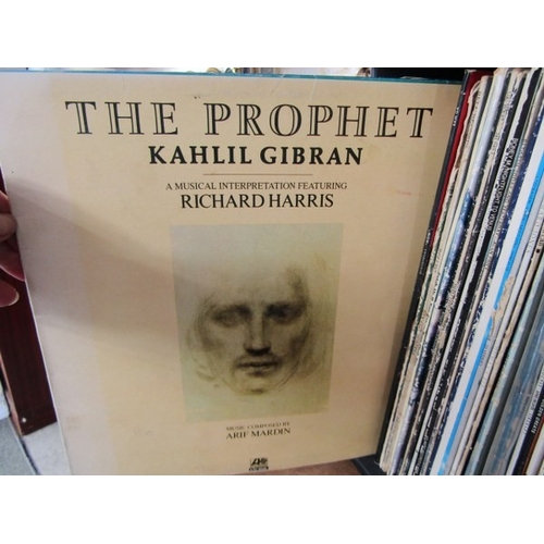 566 - VINTAGE VINYL LP RECORDS, black record case containing approx 30 LP records; Dire Straits live, Proc... 