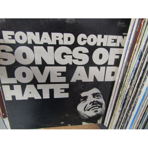 566 - VINTAGE VINYL LP RECORDS, black record case containing approx 30 LP records; Dire Straits live, Proc... 