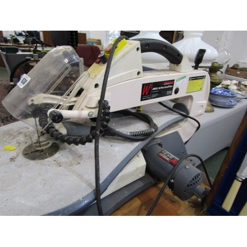 630 - SCROLL SAW, a bench scroll saw by Axminster, 72cm length