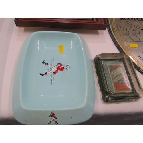 642 - BREWERIANA, 4 various brewery mirrors including Knockando Whisky, together with 2 glass oil bottles ... 