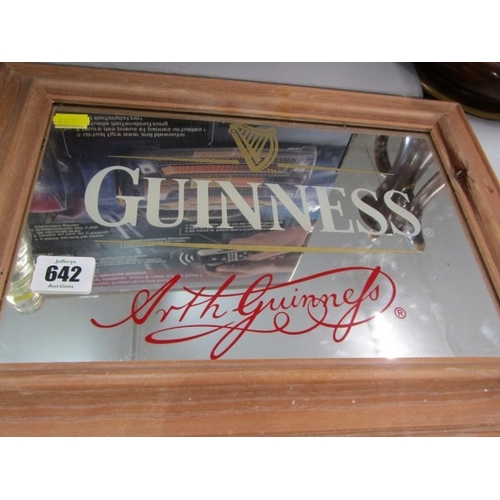 642 - BREWERIANA, 4 various brewery mirrors including Knockando Whisky, together with 2 glass oil bottles ... 