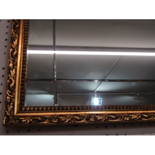 667 - WALL MIRRORS, 2 large gilt framed wall mirrors, the largest 103cm wide