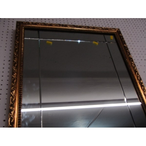 667 - WALL MIRRORS, 2 large gilt framed wall mirrors, the largest 103cm wide