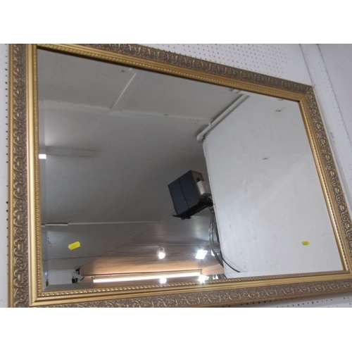 667 - WALL MIRRORS, 2 large gilt framed wall mirrors, the largest 103cm wide