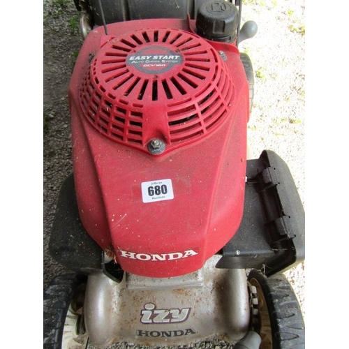 680 - PETROL LAWN MOWER, Honda Izy petrol lawn mower