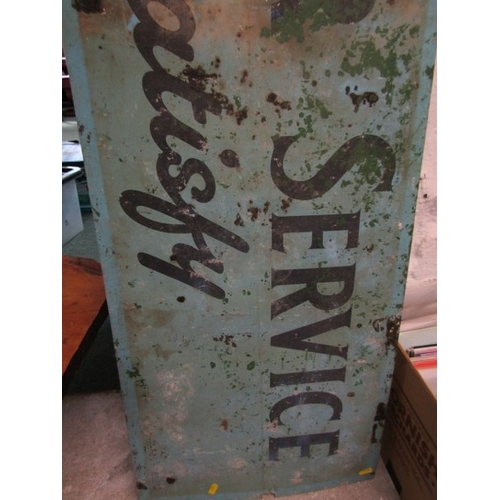 787 - ADVERTISING SIGN, a vintage tin cigarette  advertising sign for Senior Service, 123cm width x 40cm h... 
