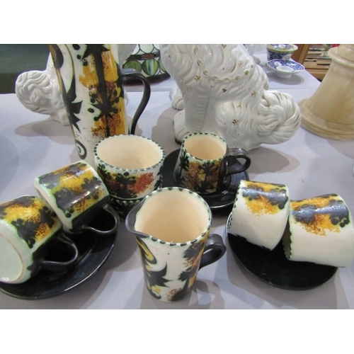 804 - CELTIC POTTERY, Celtic Newlyn lidded pot, together  with other teaware, etc and 3 x 19th Century whi... 