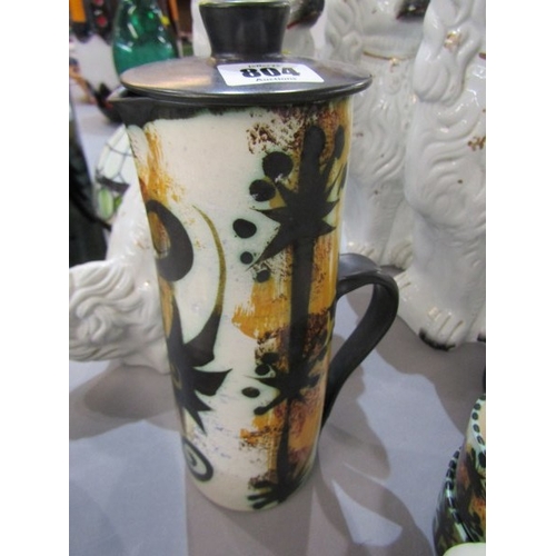 804 - CELTIC POTTERY, Celtic Newlyn lidded pot, together  with other teaware, etc and 3 x 19th Century whi... 