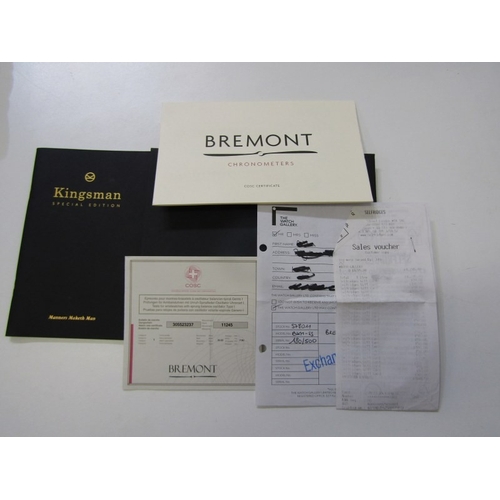 31 - BREMONT CHRONOMETER, a Bremont 'Kingsman' white dialled chronograph wristwatch, limited edition of 5... 