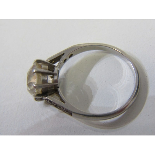 50 - QUALITY SOLITAIRE DIAMOND RING, a platinum ring set with a solitaire cushion cut diamond of approxim... 